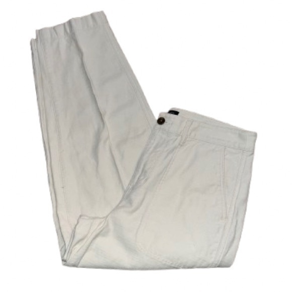 J. Crew cream 100% cotton pants size 8